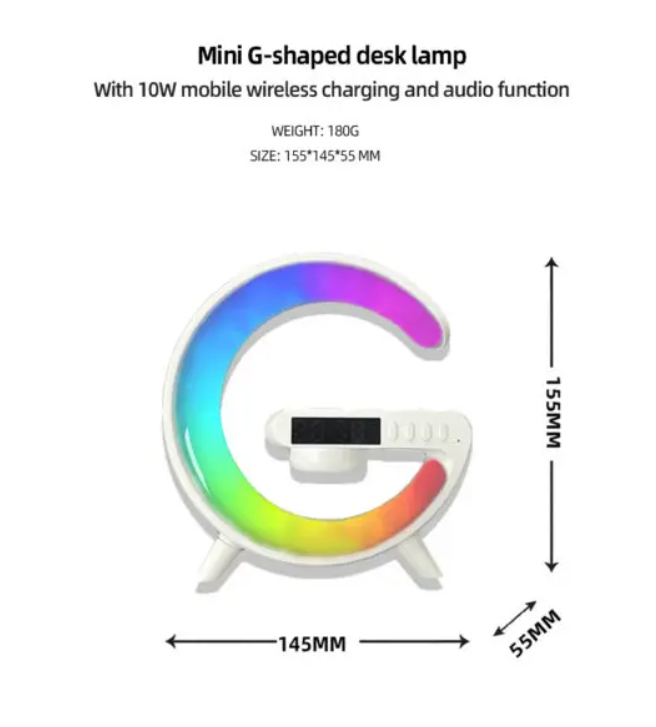5IN1 Smart wireless Charger Table Lamp Bluetooth Speaker